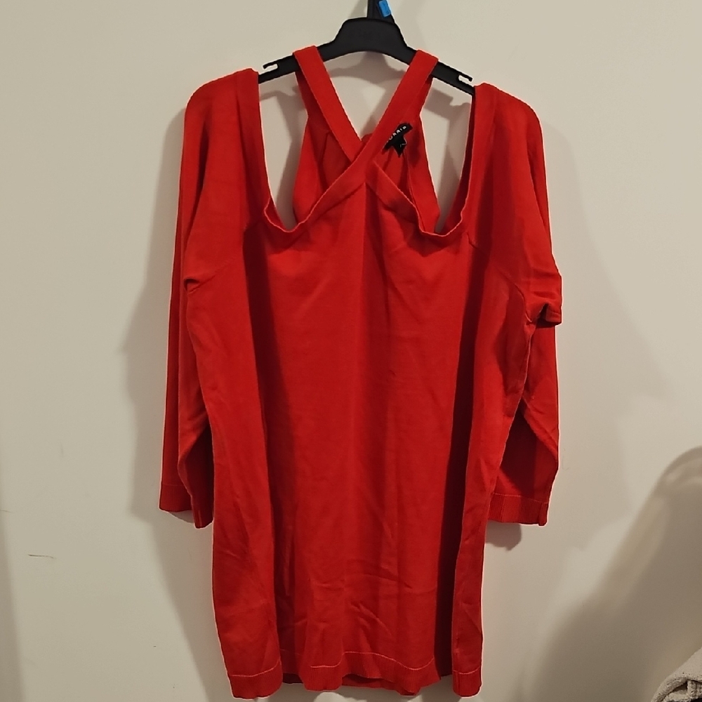 Torrid Orange Off-the-Shoulder Sweater
